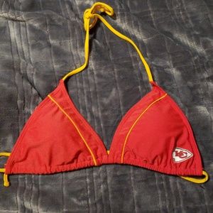 Kansas City Chiefs bikini top.